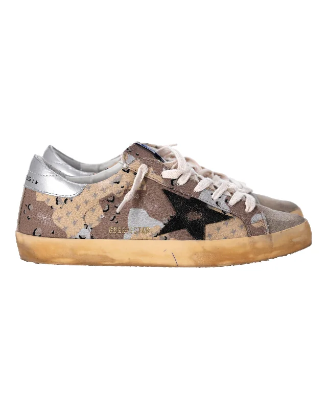 Artistic Temperament Golden Goose Superstar Camouflage Sneakers in Multicolor Canvas