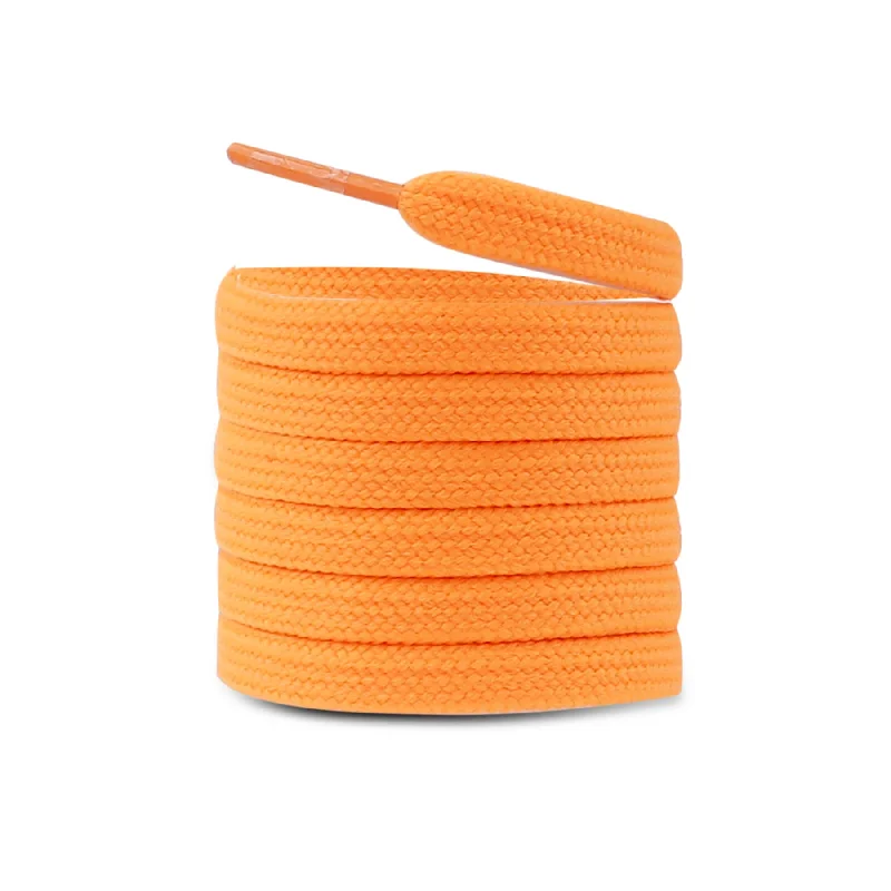 Sports Trend Bacca Bucci Sneaker Shoe Laces | Flat | Black-Orange