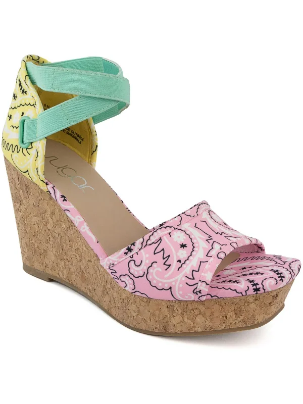 Fashion Expert Harlow Womens Warm Lifestyle Wedge Sandals