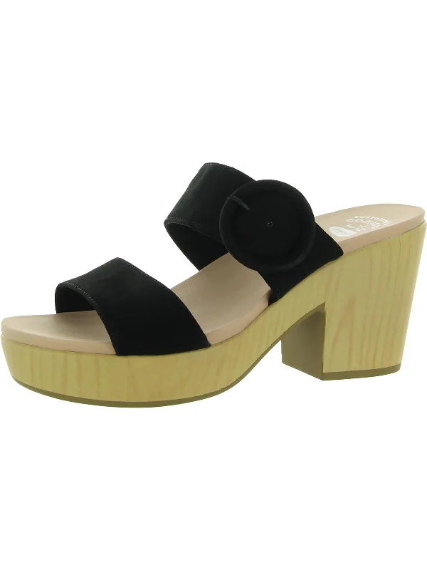 Embroidery Design Bayside Womens Open Toe Cushioned Footbed Platform Sandals