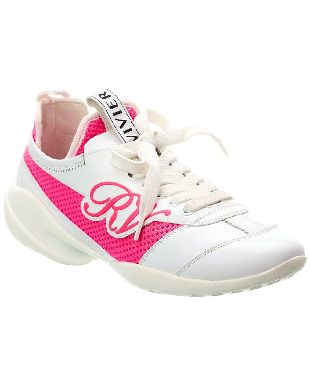 Fashion Must-have Roger Vivier Leather & Mesh Sneaker