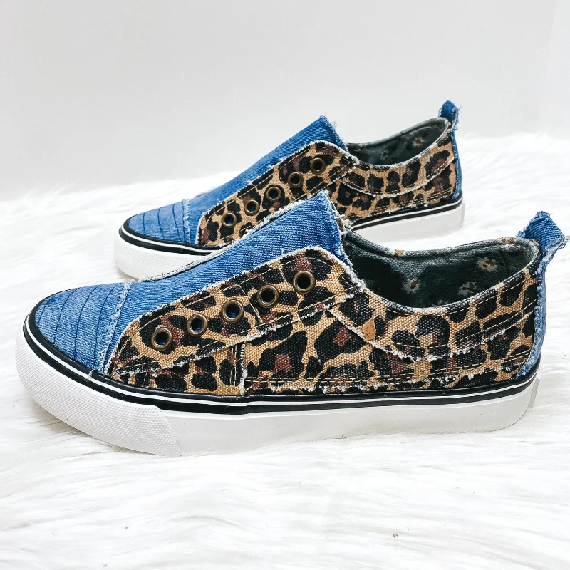 Elegant Wear Last Chance Size 6 | Very G | Two Sides of the Story Two-Toned Slip On Sneakers in Leopard and Denim | ONLY 1 LEFT! Elegant Wear Last Chance Size 6 | Very G | Two Sides of the Story Two-Toned Slip On Sneakers in Leopard and Denim | ONLY 1 LEFT!