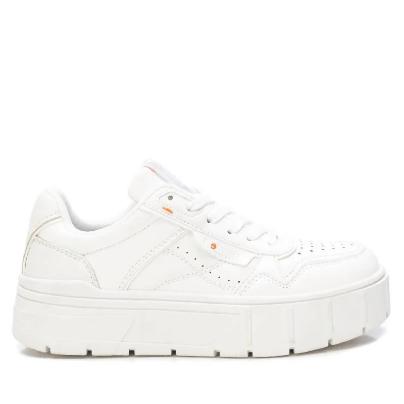 Unique Prints Women's Double Rubber Sneakers In White