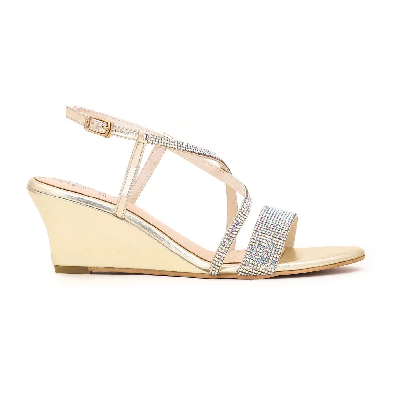 Exquisite Craftsmanship Golden Fancy Sandal FN5565