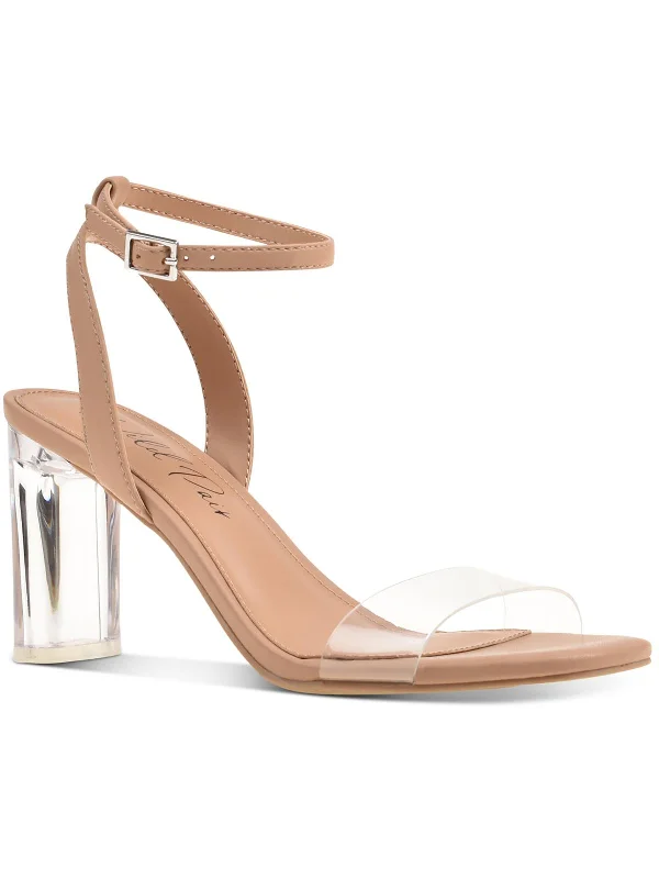 Celebrity Picks Zainey  Womens Faux Leather Dress Ankle Strap