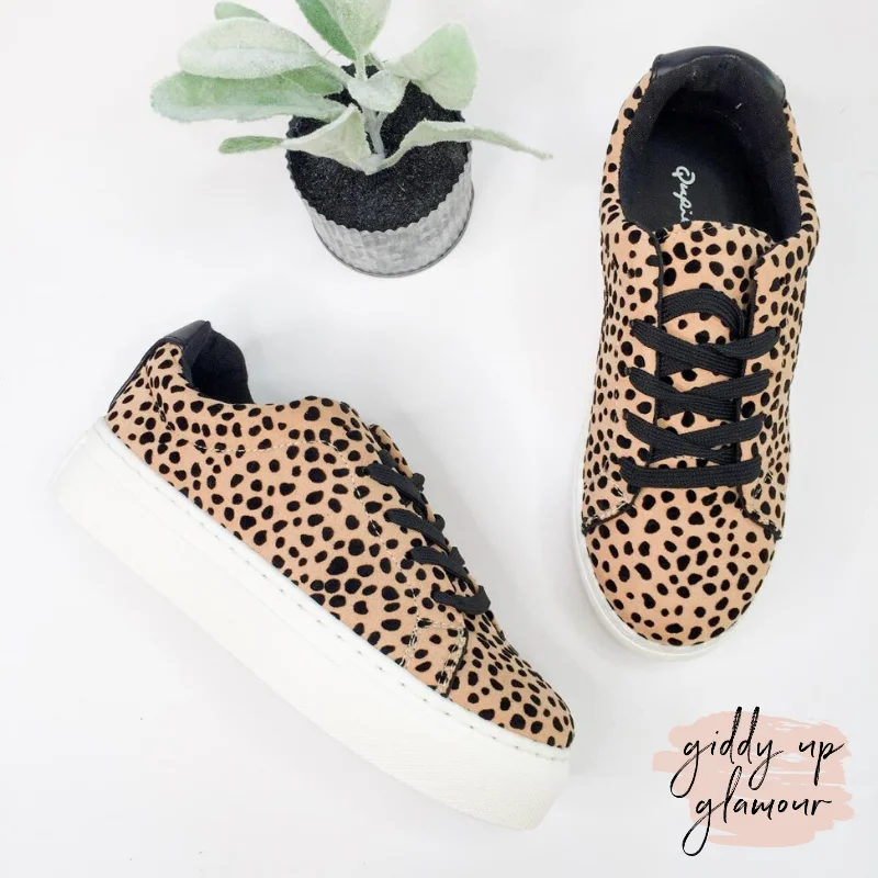 Floral Prints Last Chance Size 5.5 & 7 | In the Lead Platform Sneaker in Leopard