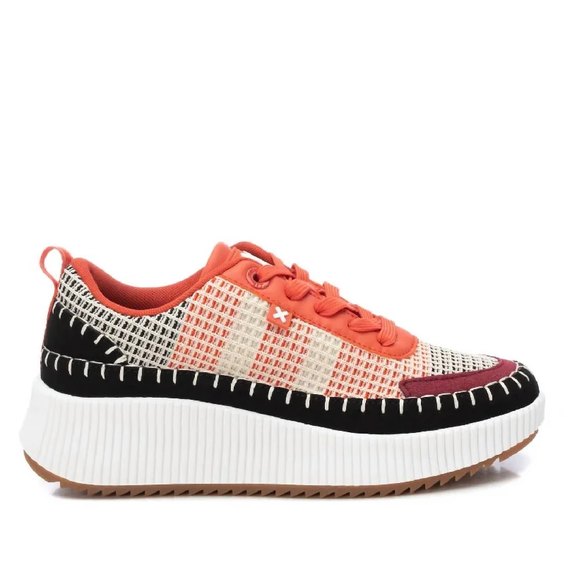 High-end Fashion Women's Technical Modern Sneakers In Orange
