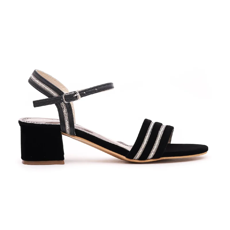 Comfortable Mind Black Fancy Sandal FN5619