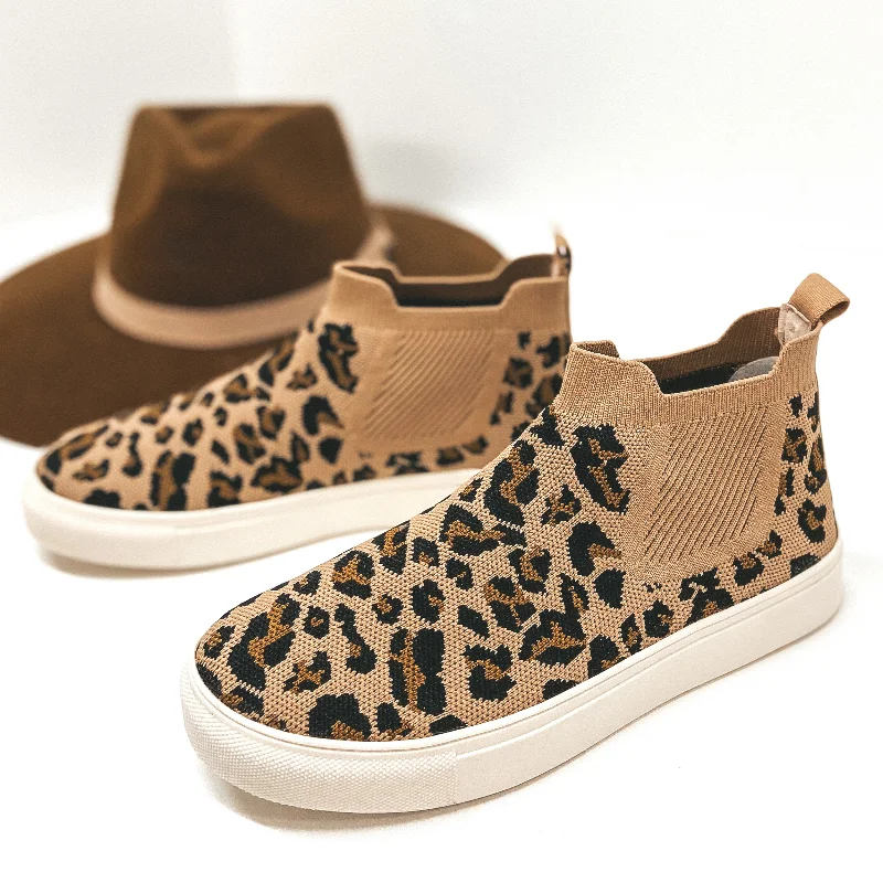 Fashion Must-have Very G | New Paths Knit Slip On High Top Sneakers in Leopard Print Fashion Must-have Very G | New Paths Knit Slip On High Top Sneakers in Leopard Print