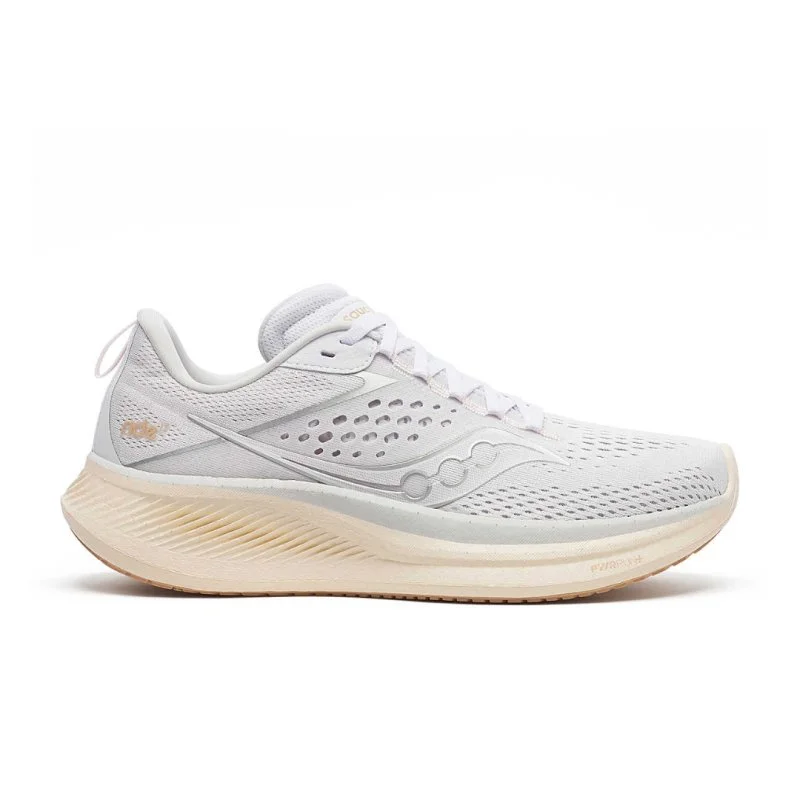 Elegant Series Saucony Women's Ride 17 - White/Pearl