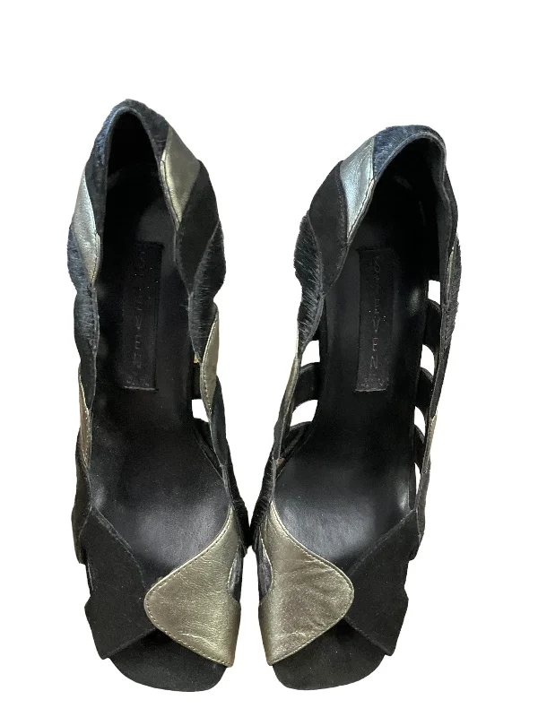 Fashion And Simplicity Black Shoes Heels Stiletto Steve Madden, Size 7.5