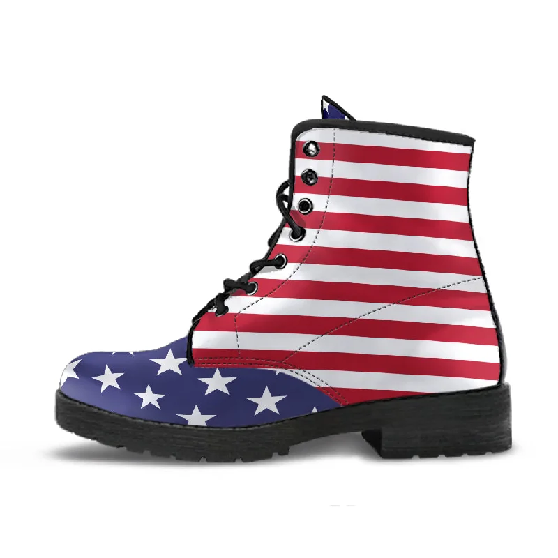 Unique Prints USA Flag - Custom Leather Boots