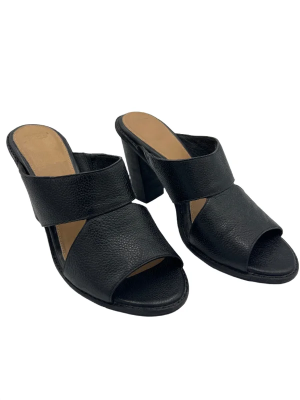 Must-have For Autumn And Winter Black Shoes Heels Block Ugg, Size 10