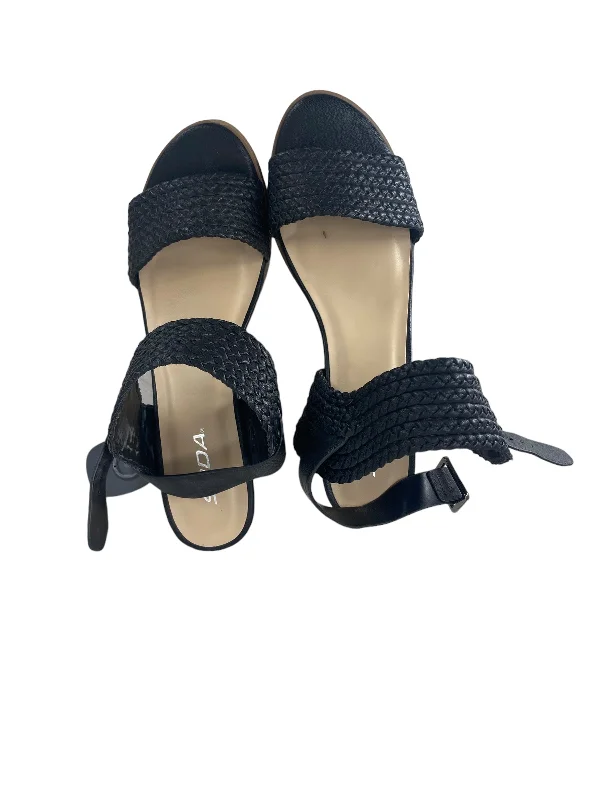 Youthful Vitality Black Shoes Heels Block Soda, Size 9