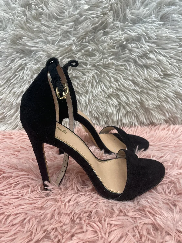 Design Trend Black Shoes Heels Stiletto Shein, Size 6.5