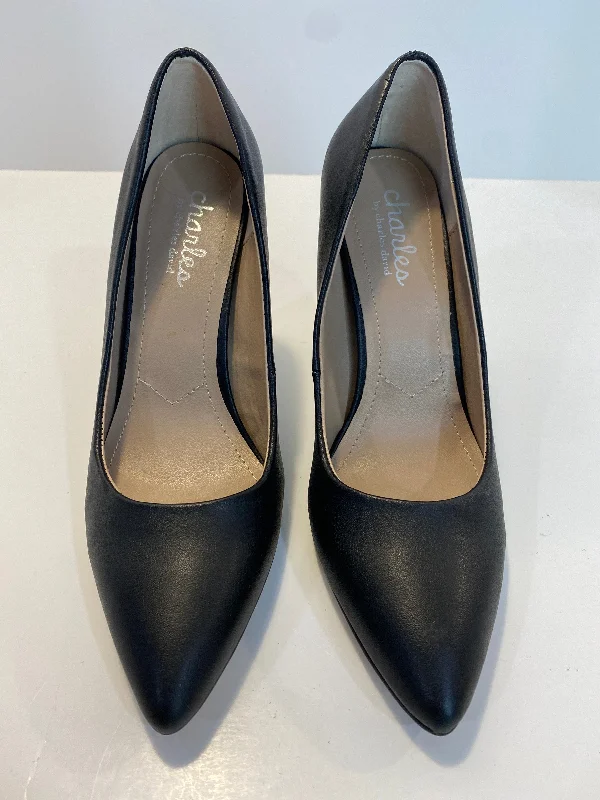 Breathable Design Black Shoes Heels Stiletto Charles David, Size 6.5
