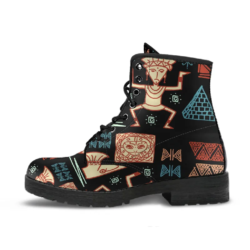 Exquisite Design Aztec Tribal Vegan Boots
