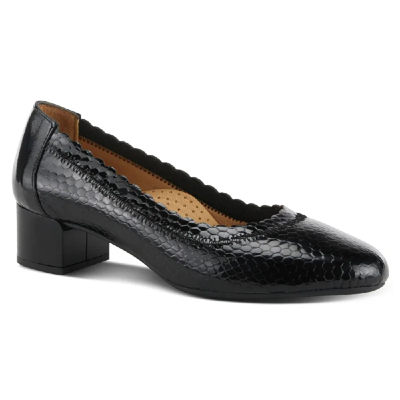 High Street Fashion Spring Step Ahmeria Black Patent Leather Pump (Women's)