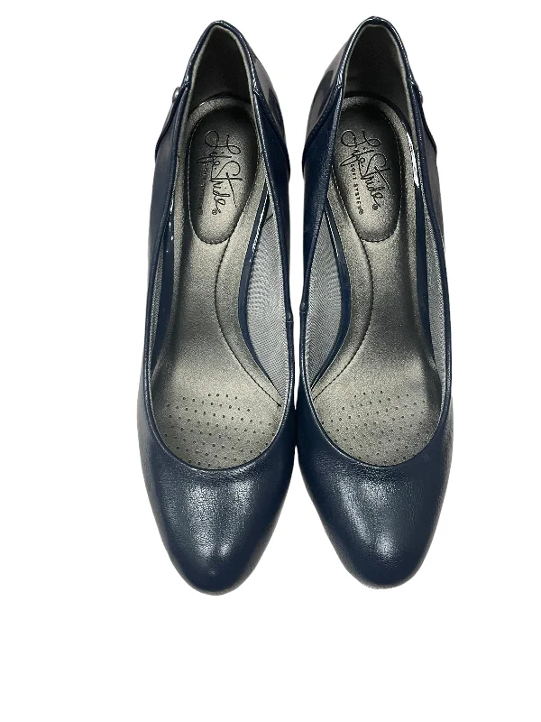 Sports Trend Navy Shoes Heels Stiletto Life Stride, Size 11