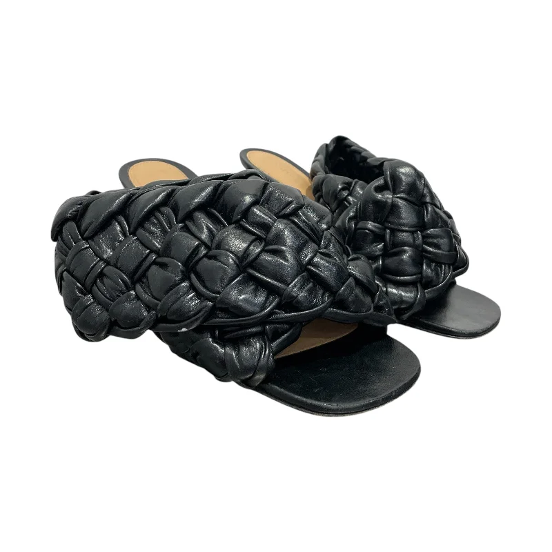 Elegant Design BOTTEGA VENETA/Heels/EU 38/Leather/BLK/Stiletto Sandals