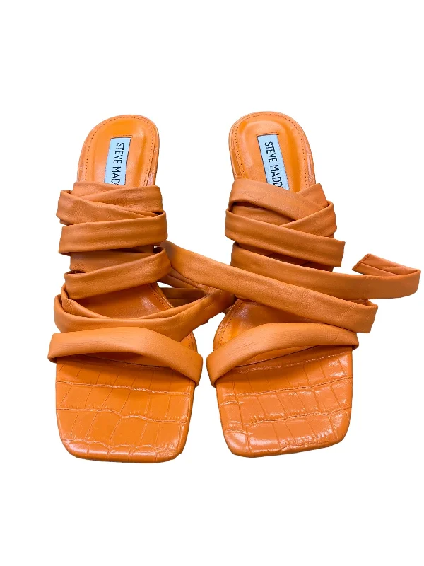Artistic Temperament Orange Shoes Heels Stiletto Steve Madden, Size 7