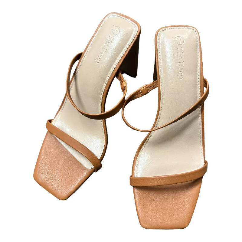 Fresh And Fashionable Tan Shoes Heels Block Clothes Mentor, Size 7.5