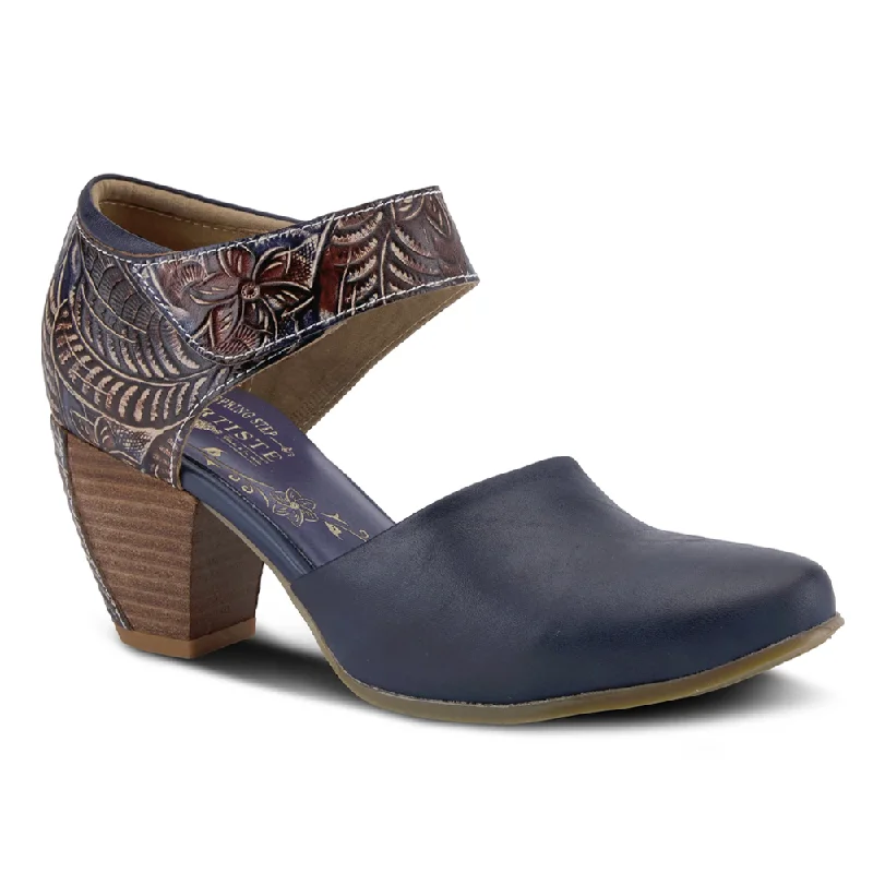 Fashionable In The Times L'Artiste By Spring Step Toolie Blue Leather (Women's)