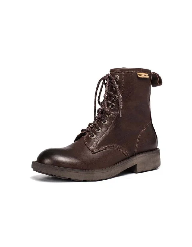 Exquisite Details Handmade Sheepskin Vintage British Style Martin Boots