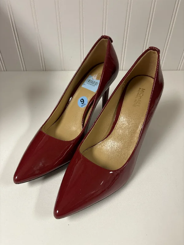 Minimal Classic Red Shoes Heels Stiletto Michael By Michael Kors, Size 6