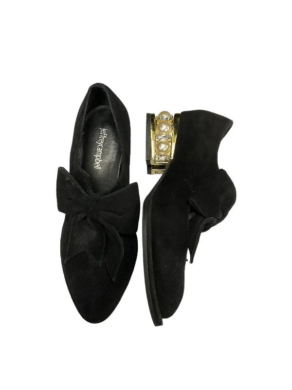 Fresh And Elegant Black Shoes Heels Block Jeffery Campbell, Size 6