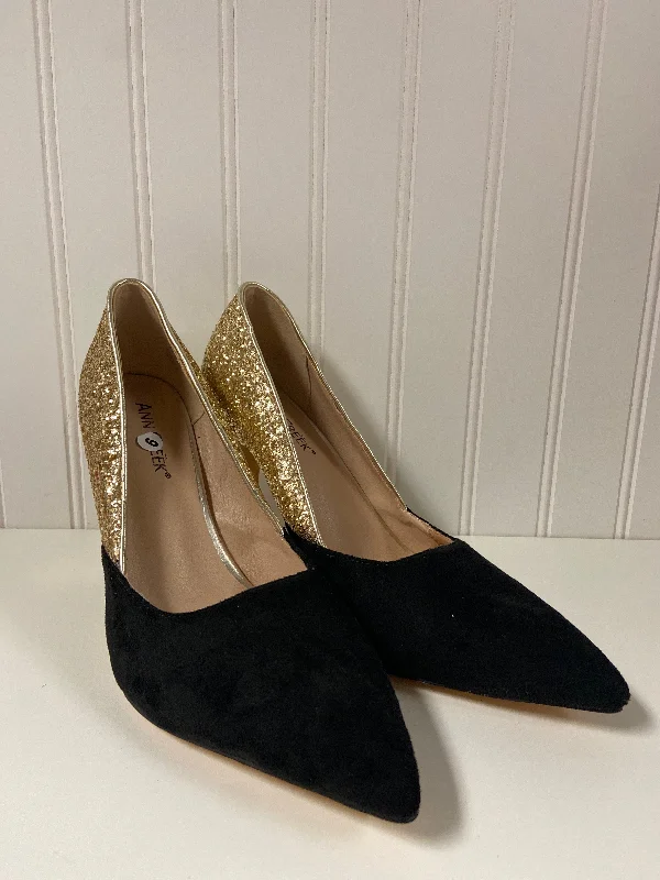 Fashionable Inner Wear Gold Shoes Heels Stiletto Clothes Mentor, Size 9