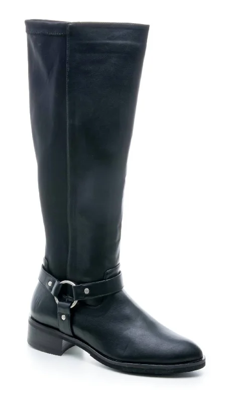 Floral Prints Women's Holler Boots In Black