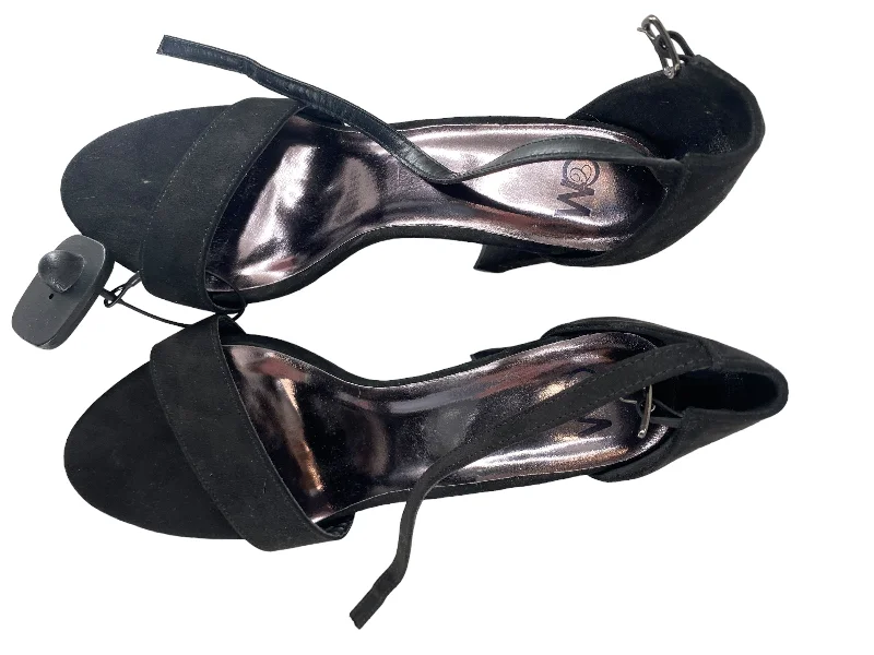 Fresh And Elegant Black Shoes Heels Block Cmc, Size 8.5