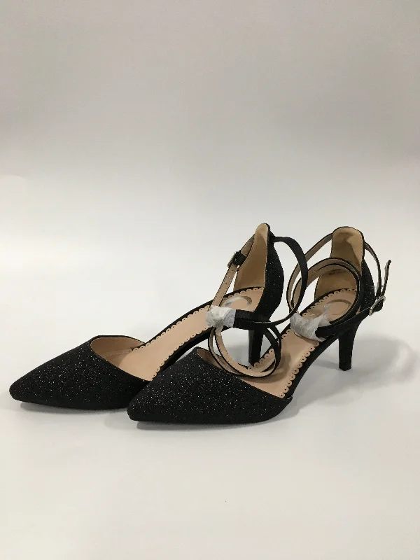 Floral Prints Black Shoes Heels Stiletto Clothes Mentor, Size 6.5