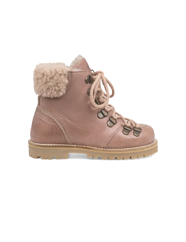 Exquisite Craftsmanship Shearling Winter Boot - Old rose