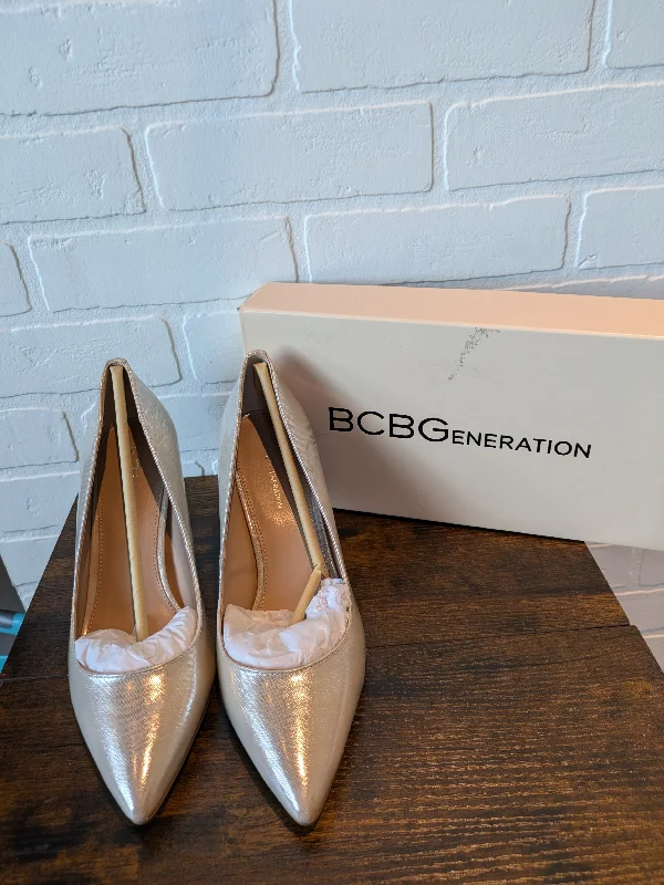Economic Outlook Gold Shoes Heels Stiletto Bcbgeneration, Size 10