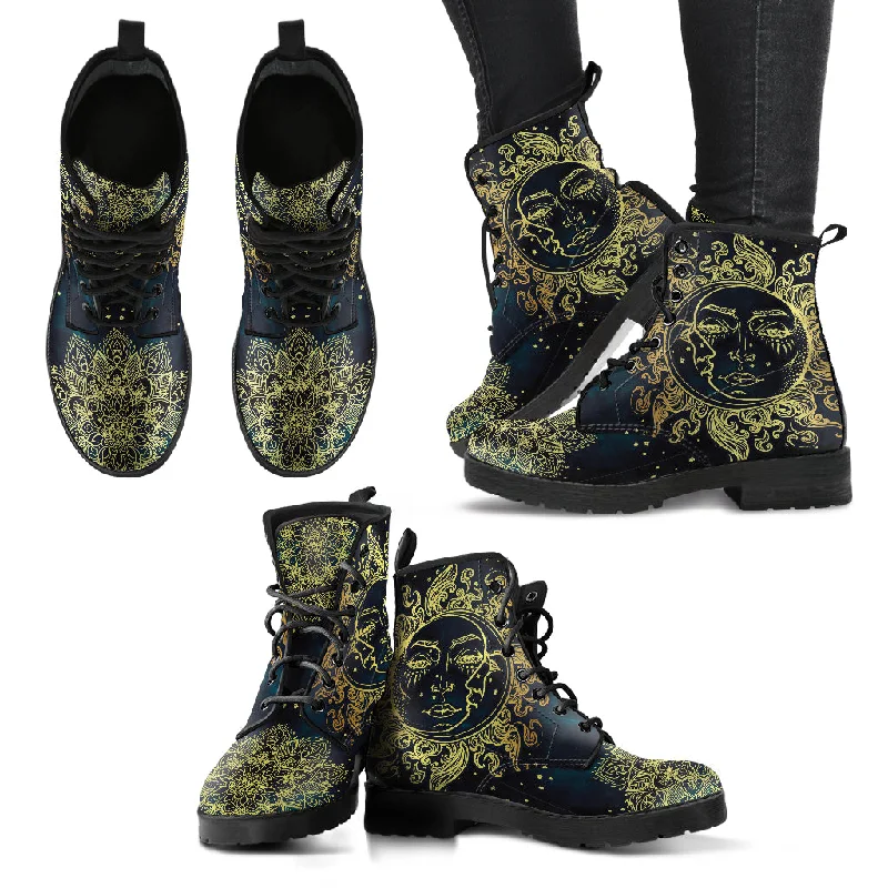 Goddess Outfit Golden Sun and Moon Handcrafted Boots