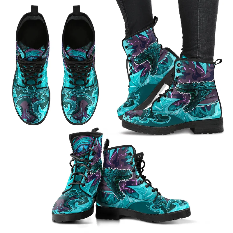 Unique Prints ICE DRAGON BOOTS - FREE SHIPPING WORLDWIDE