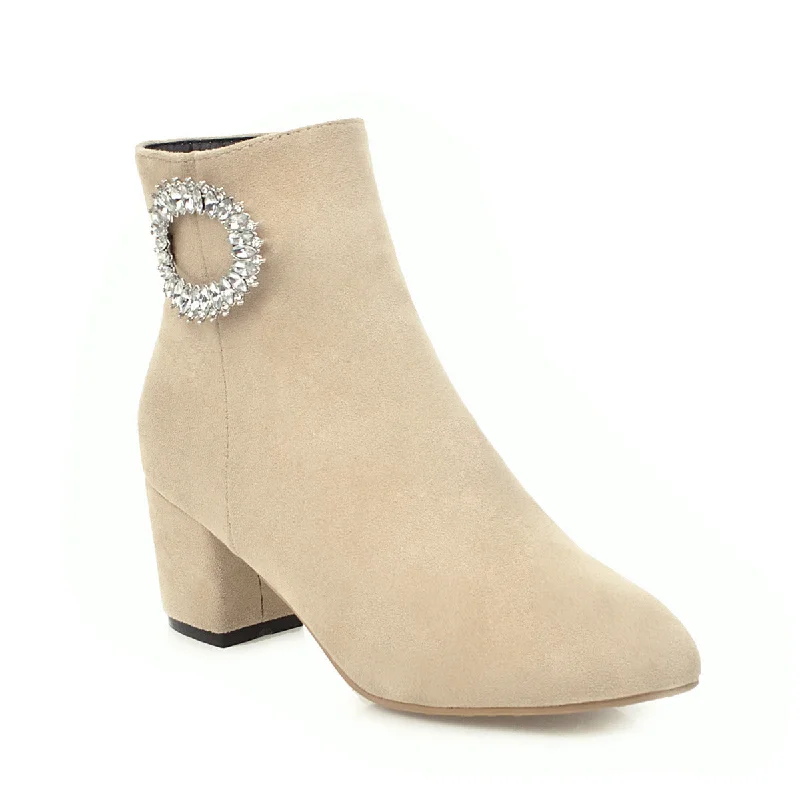 High-end Design Women's High Heel Short Boots
