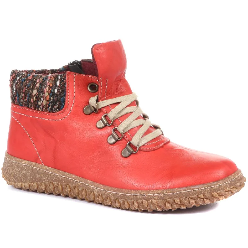 Exquisite Tailoring Leather Ankle Boots - HAK32015 / 319 263