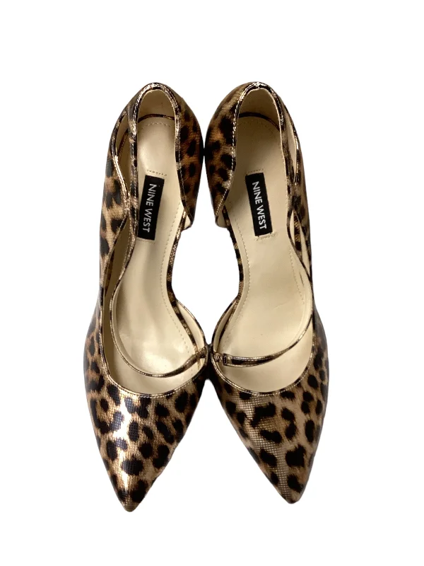 Energy Wear Animal Print Shoes Heels Stiletto Nine West, Size 8