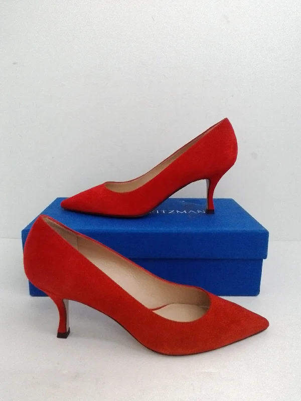 Body Design Stuart Weitzman Women's Red Suede Heels Size 7 M