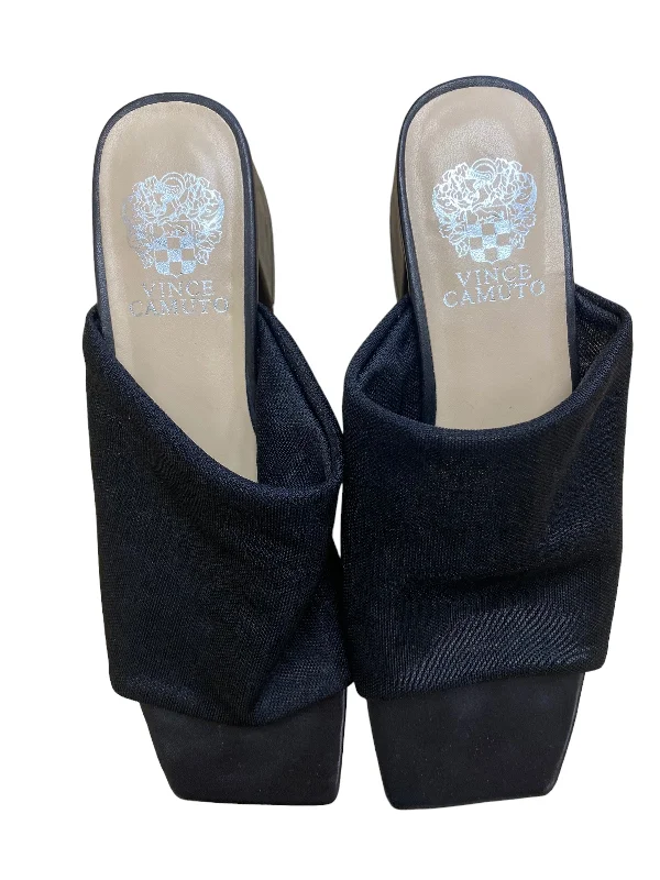 Youthful Style Black Shoes Heels Block Vince Camuto, Size 8.5
