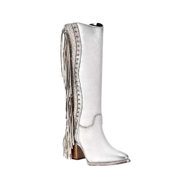 Printed Patterns Cuadra Women's Cordova White Zipper Boot