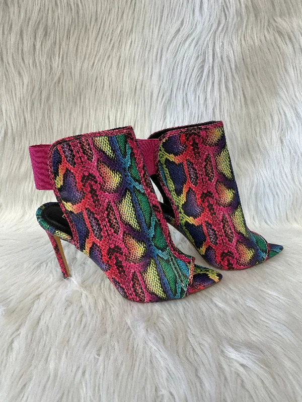 Personal Design Snakeskin Print Shoes Heels Stiletto Liliana, Size 10