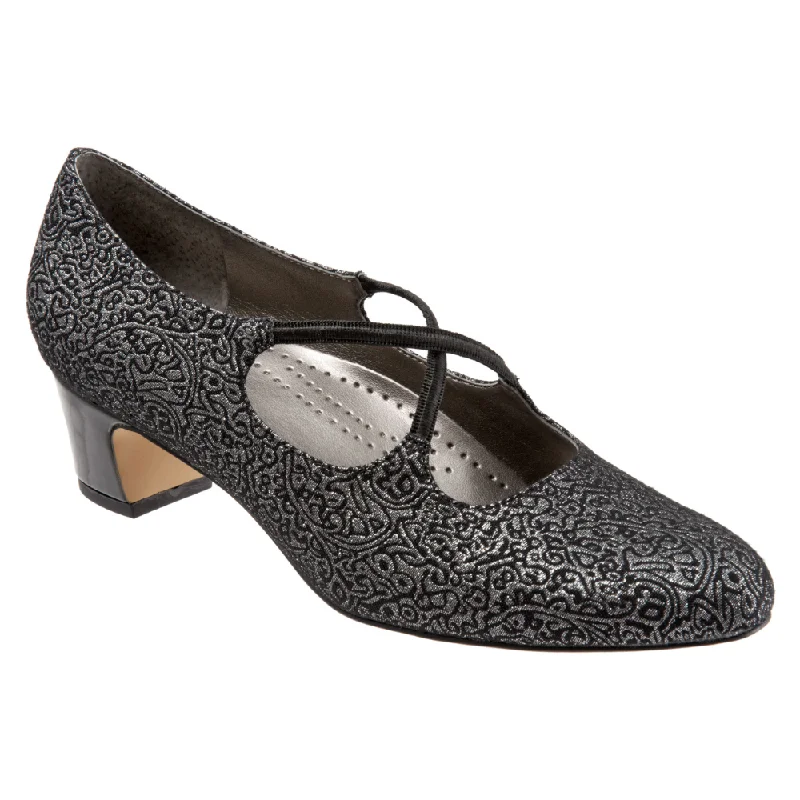 Urban Style Trotters Jamie Black Silver Pump (Women's)