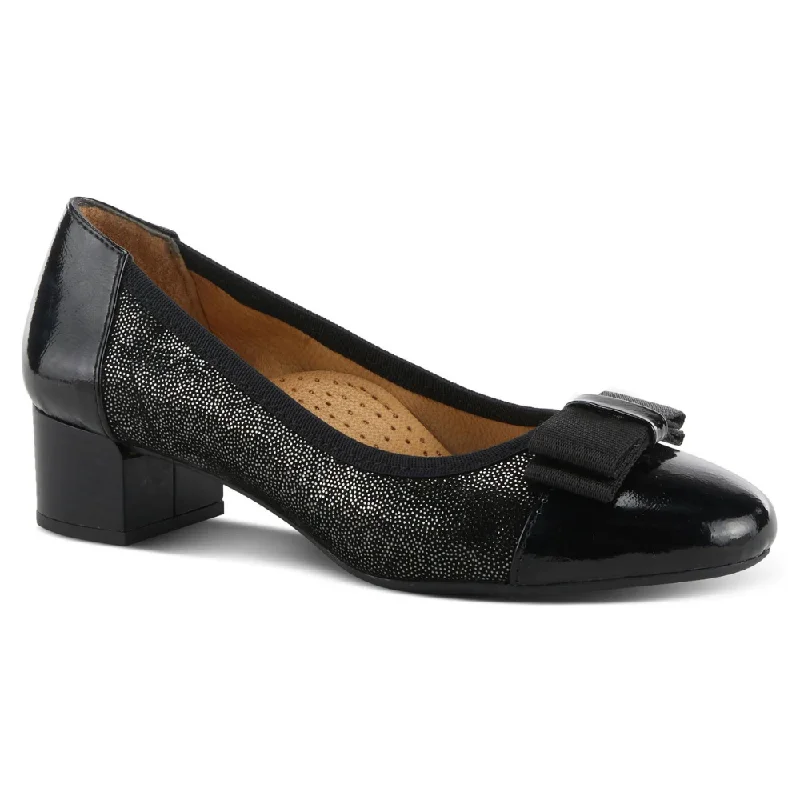 Comfortable Mind Spring Step Paulette Black Patent Leather Pump (Women's)