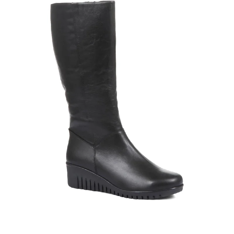 Fashion Expert Leather Knee High Boots - ESFA32003 / 319 585