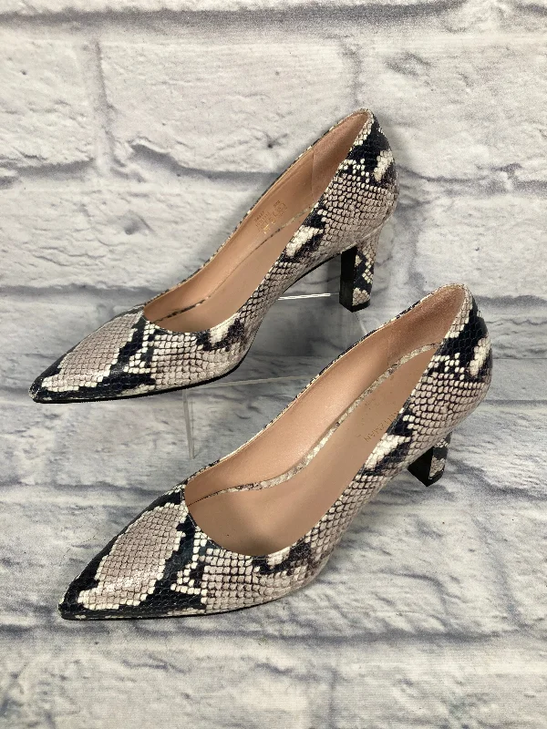 Trendy Items Snakeskin Print Shoes Heels Block Stuart Weitzman, Size 8.5