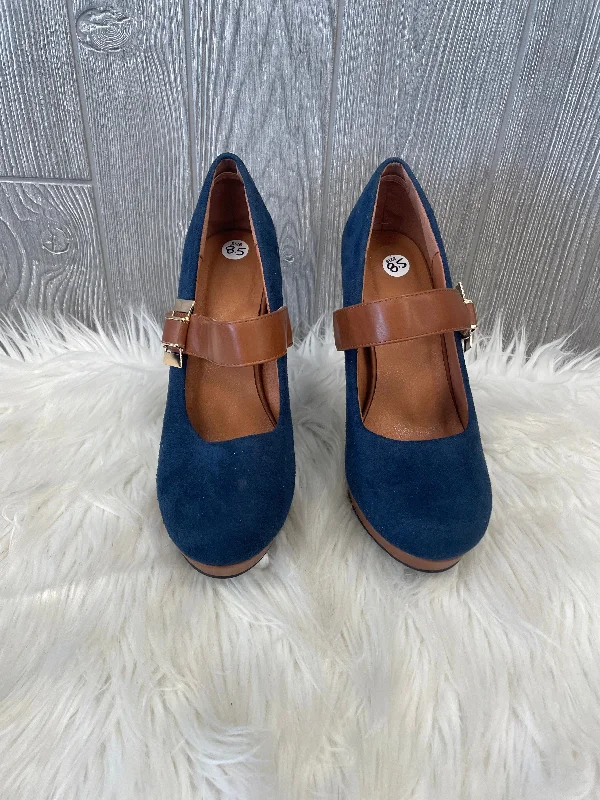 Exquisite Tailoring Blue Shoes Heels Stiletto Clothes Mentor, Size 8.5